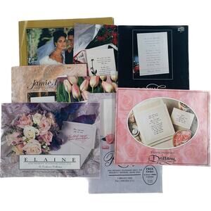 Vintage Wedding Invitation Catalogs 1992 Lot of 8 Paper Books Fine Stationery